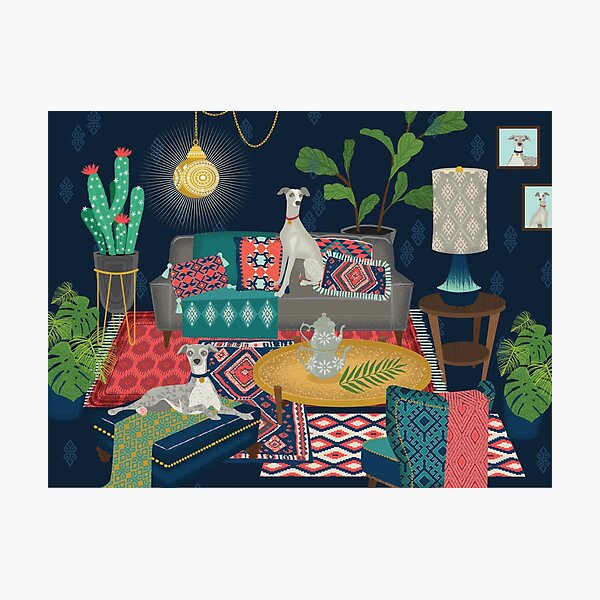 Bohemian Whippets Photographic Print