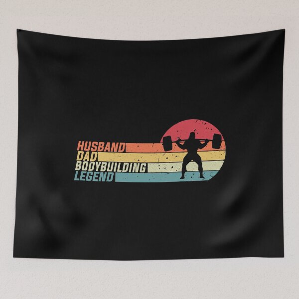 Item preview, Husband Dad Bodybuilding Legend Bodybuilding Vintage style sport Lovers designed and sold by YAHIA-14.