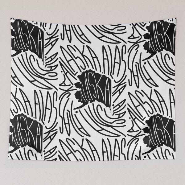 Item preview, Alaska State - Map and Flag AK - Typography USA America State designed and sold by Ranggasme.