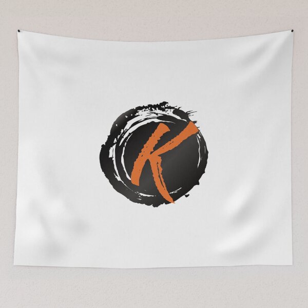 Item preview, Monogram K Grunge Black Blob designed and sold by simplymonogram.