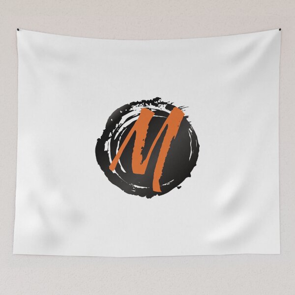 Item preview, Monogram M Grunge Black Blob designed and sold by simplymonogram.