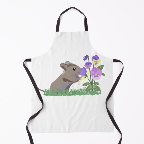 Item preview, mouse sniffing flowers designed and sold by Tatty-shop.