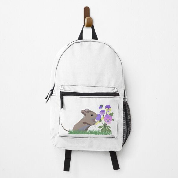 Item preview, mouse sniffing flowers designed and sold by Tatty-shop.