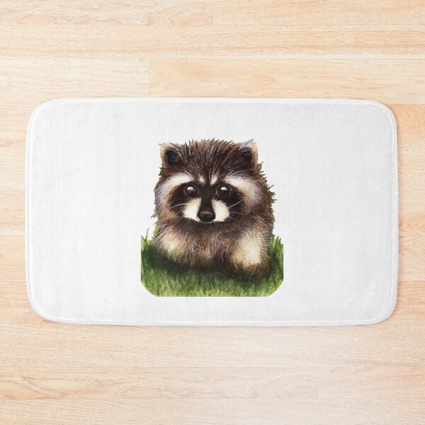 Item preview, Baby Raccoon watercolour painting designed and sold by Funsize-Art.