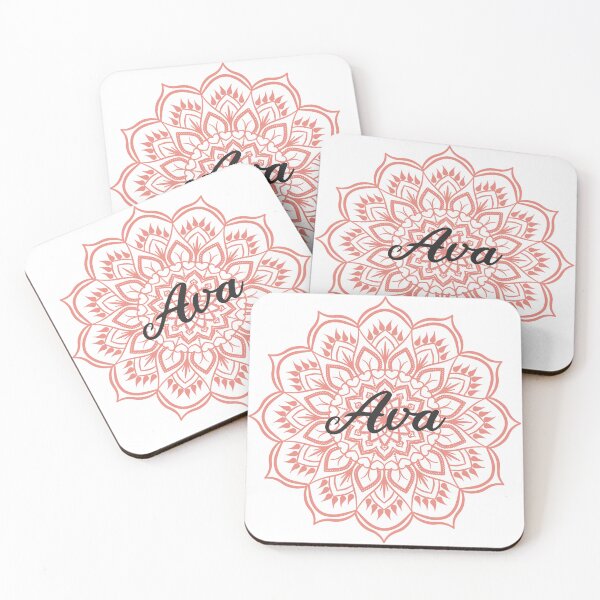 Item preview, Burnt Coral Mandala Personalized Name - Ava designed and sold by MysticMagpie.