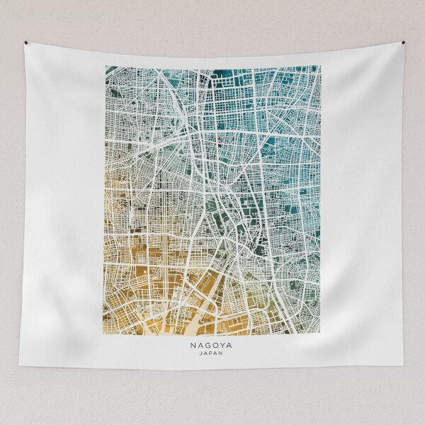 Item preview, Nagoya Japan City Map designed and sold by ArtPrints.