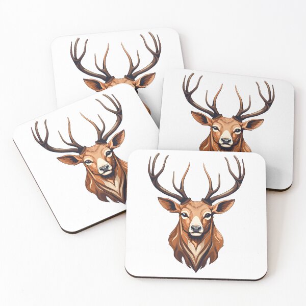 Item preview, Enigmatic Elegance - Caricature-like Deer Head Illustration designed and sold by aigcx.