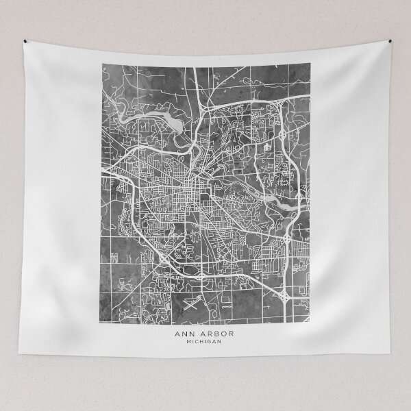 Item preview, Ann Arbor Michigan City Street Map designed and sold by ArtPrints.