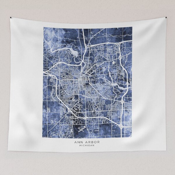 Item preview, Ann Arbor Michigan City Street Map designed and sold by ArtPrints.