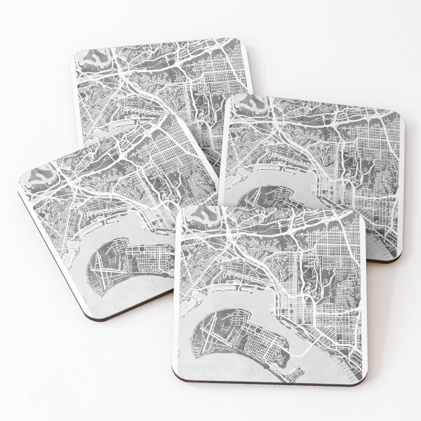 Item preview, San Diego California City Street Map designed and sold by ArtPrints.