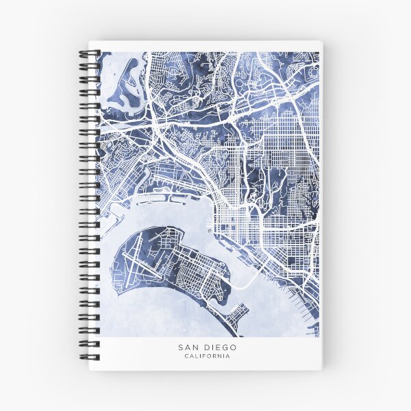 Item preview, San Diego California City Street Map designed and sold by ArtPrints.