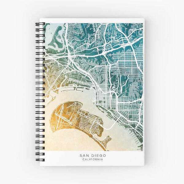 Item preview, San Diego California City Street Map designed and sold by ArtPrints.