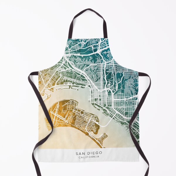 Item preview, San Diego California City Street Map designed and sold by ArtPrints.