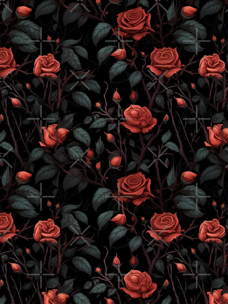 Thumbnail 5 of 5, iPhone Case, Fine Art Roses Pattern designed and sold by SpDesignsC.