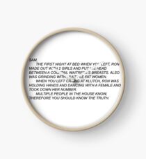 Sam's note jersey shore Clock