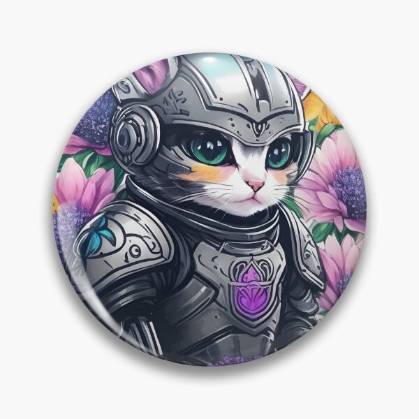 Item preview, Armored cat with flowers designed and sold by shev-do.