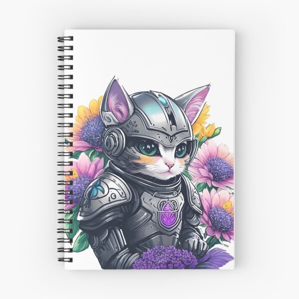 Item preview, Armored cat with flowers designed and sold by shev-do.