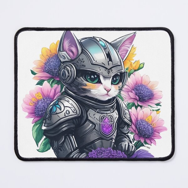 Item preview, Armored cat with flowers designed and sold by shev-do.