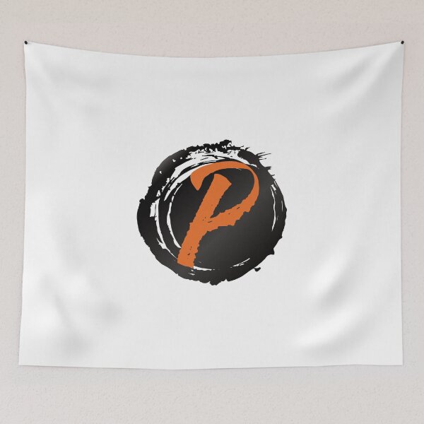 Item preview, Monogram P Grunge Black Blob designed and sold by simplymonogram.