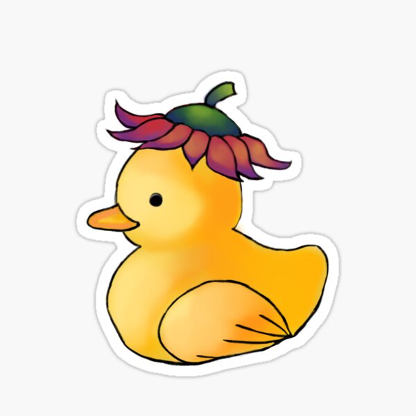 aesthetic duck with flower hat  Pretty animals, Cute little