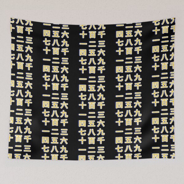 Item preview, 12 Chinese Numbers in neon yellow color designed and sold by LuisAl1600.