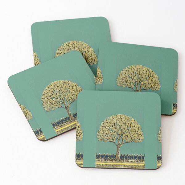 Item preview, TEAL AND GOLD ,OLIVE TREE BY CALLISC ARTS designed and sold by CallisC-Arts.