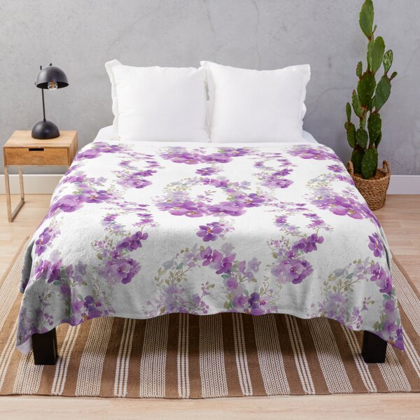 Item preview, Violet orchild seamless pattern designed and sold by Jayjaynaenae.