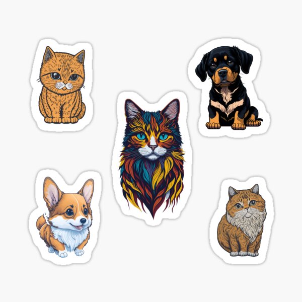 Item preview, Cute cats and dogs designed and sold by Patternomania.