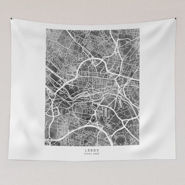 Item preview, Leeds England Street Map designed and sold by ArtPrints.