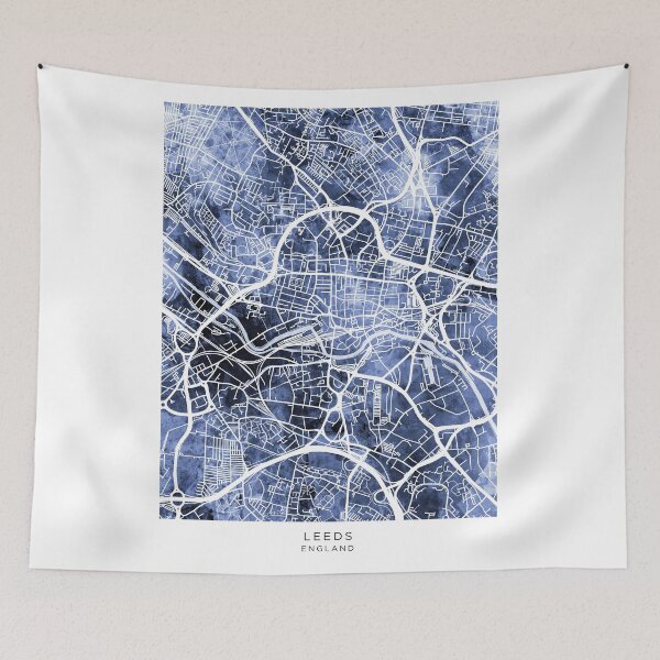 Item preview, Leeds England Street Map designed and sold by ArtPrints.