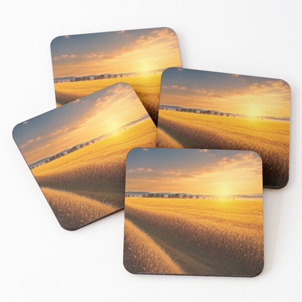 Item preview, An Awe-Inspiring Summer Vista Featuring Expansive Golden Wheat Fields That Extend To The Horizon, Ai Generated Art designed and sold by AiGens.