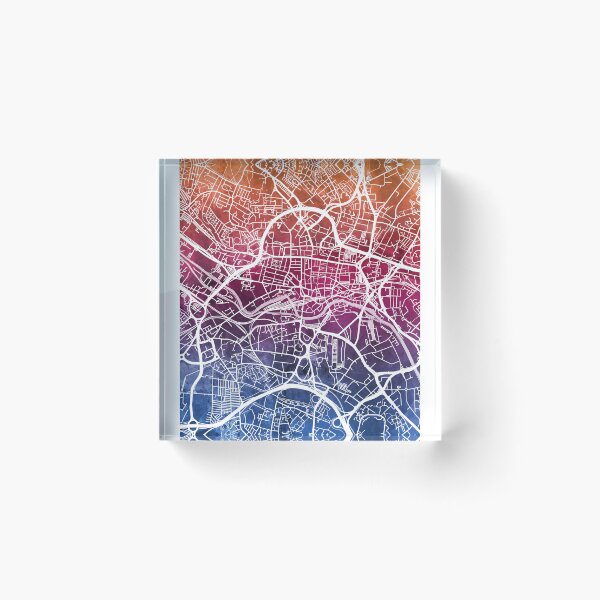 Artikelvorschau, Leeds England Street Map entworfen und verkauft von ArtPrints.