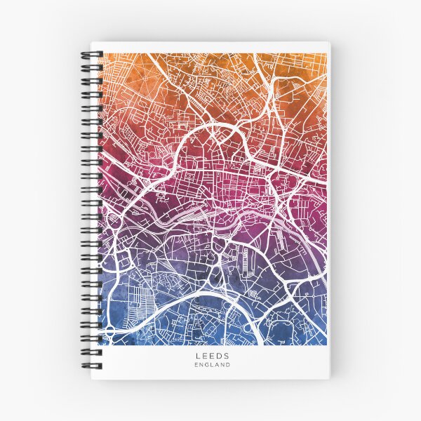 Artikelvorschau, Leeds England Street Map entworfen und verkauft von ArtPrints.