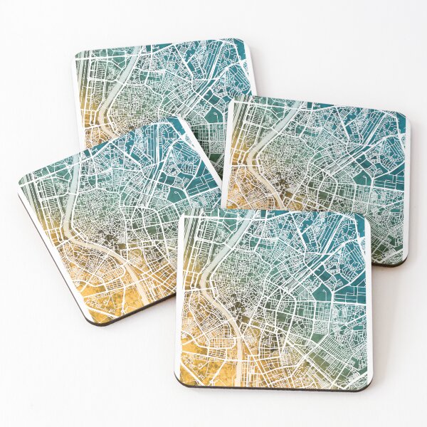 Aperçu de l'œuvre Sevilla Spain City Map créée et vendue par ArtPrints.