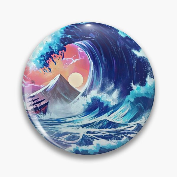 Item preview, Huge Tsunami Waves Painting - Abstract Artwork designed and sold by Vicky021.