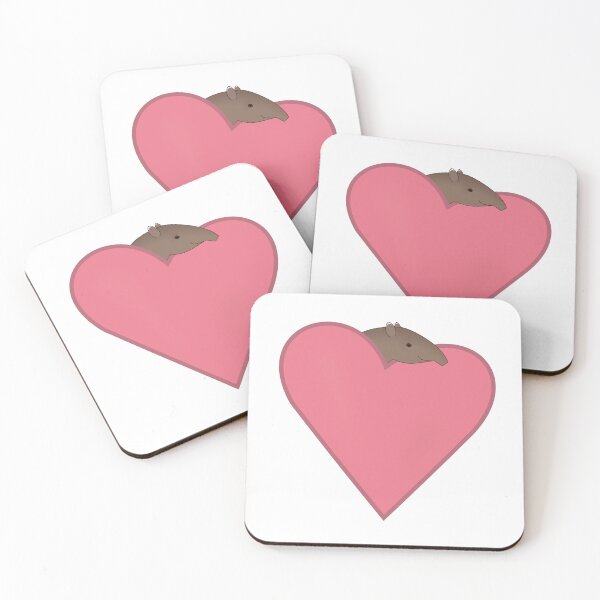 Item preview, Cute Central American Tapir Tapirus bairdii Pink Heart  designed and sold by ThatIsSomething.