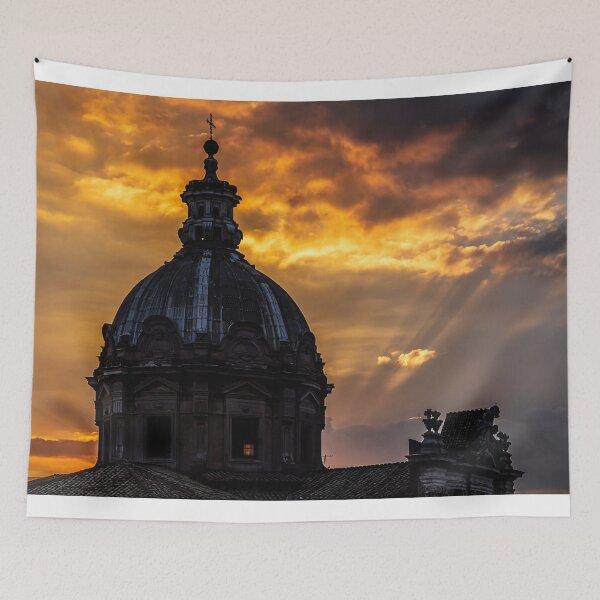 Item preview, Sunrise with a church in Rome designed and sold by SkylineCity1.
