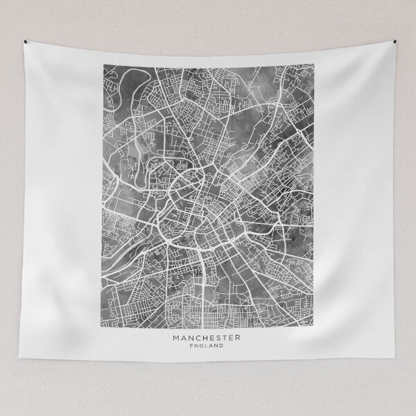 Item preview, Manchester England City Map designed and sold by ArtPrints.