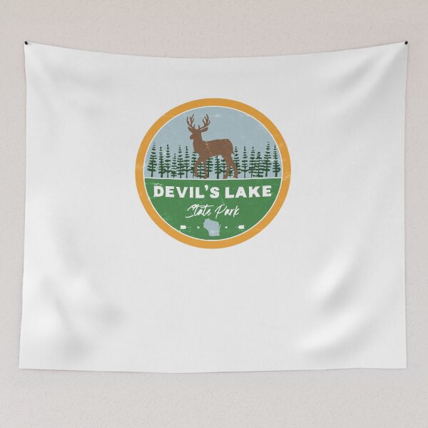 Item preview, Devil_s Lake State Park Wisconsin WI Flag and Map designed and sold by lipscomb-marlin.