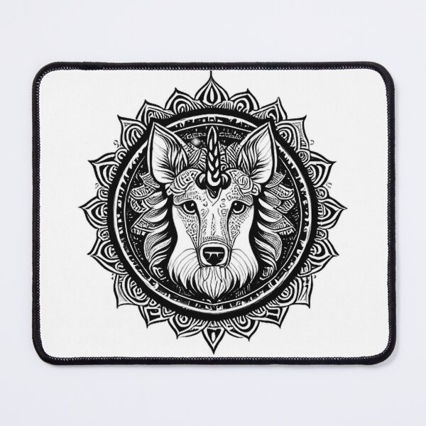 Item preview, Unicorn Dog With Mandala designed and sold by designdukan.
