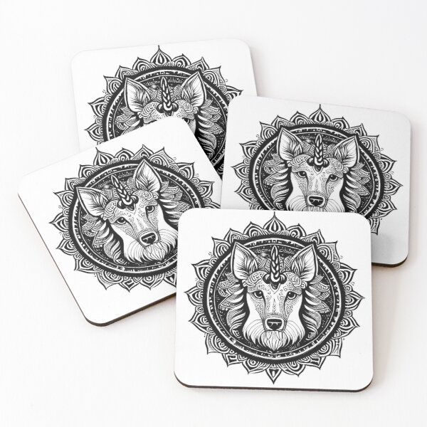Item preview, Unicorn Dog With Mandala designed and sold by designdukan.