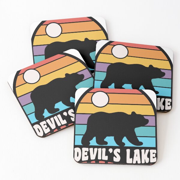 Item preview, Devils Lake State Park Wisconsin Retro Sunset Bear designed and sold by lipscomb-marlin.