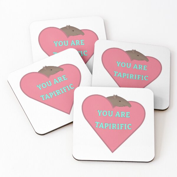 Item preview, Cute Central American Tapirus bairdii Pink Heart You Are Tapirific designed and sold by ThatIsSomething.