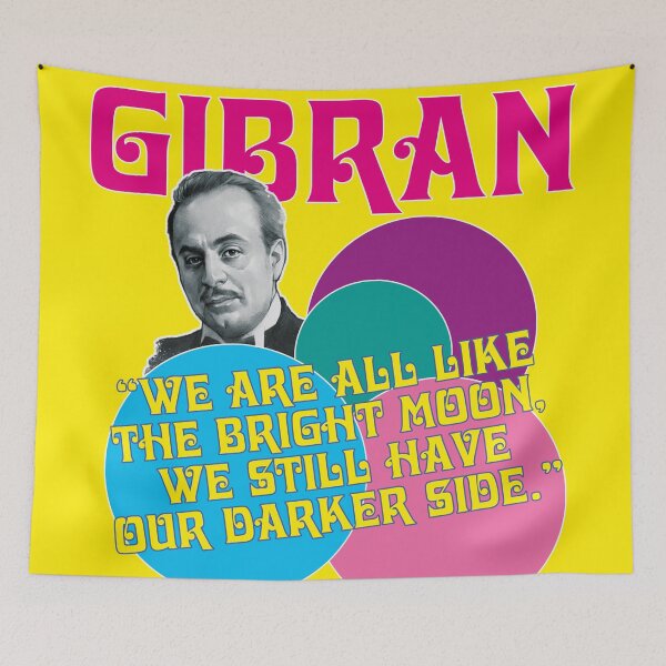 Item preview, Khalil Gibran, We are all like the bright moon we all have our darker side designed and sold by Mauswohn.
