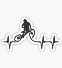 Heartbeat Mountain Biker Sticker