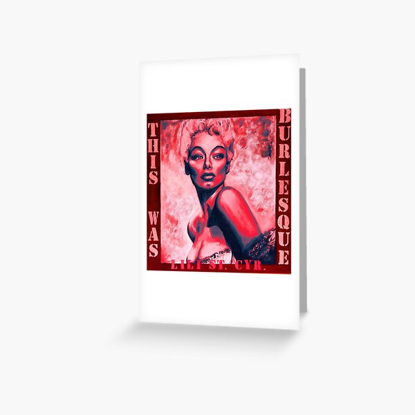 "THIS WAS BURLESQUE" - LILI ST.CYR PORTRAIT RED WASH Greeting Card