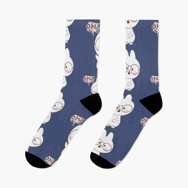 Item preview, Cute bunny say hello in Korean (Annyeong) designed and sold by Kimchi-style-.