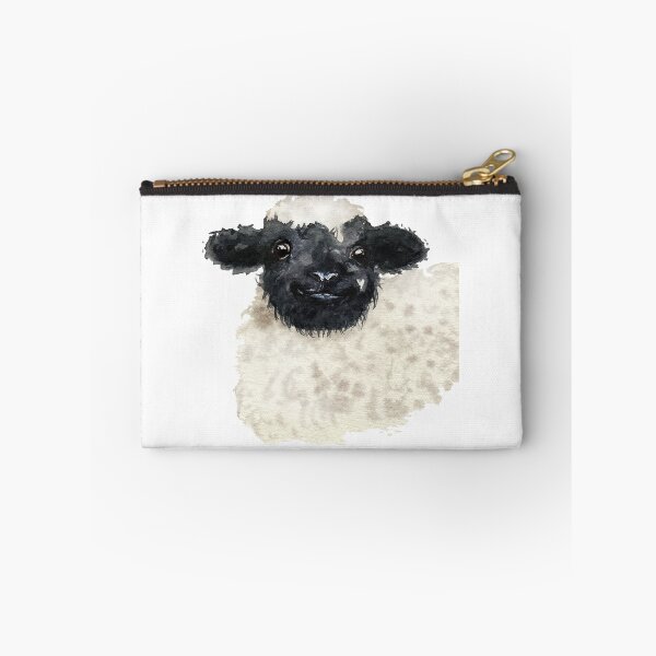 Item preview, Valais black nose sheep watercolour painting designed and sold by Funsize-Art.