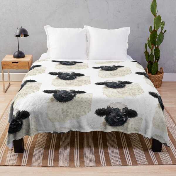 Item preview, Valais black nose sheep watercolour painting designed and sold by Funsize-Art.