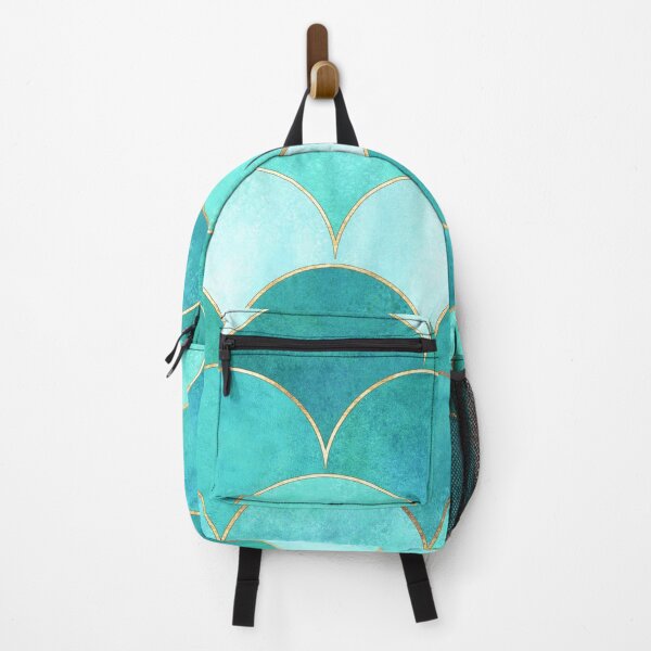 Item preview, Mermaid Fish Scale Teal and White designed and sold by printguys.